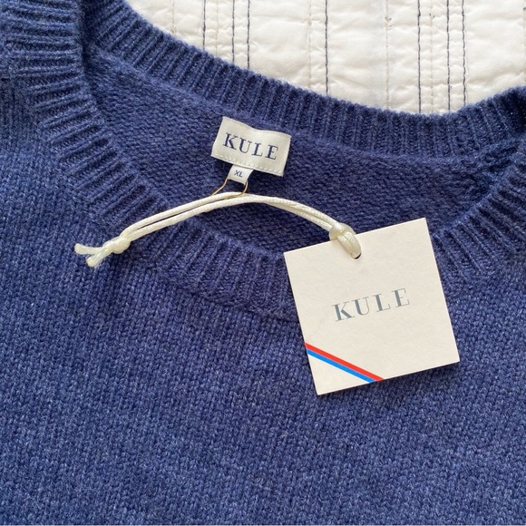 NWT KULE The Cleo Sweater Indigo Blue Wool & Cashmere Blend size XL - Picture 4 of 8